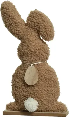 Decoris paasdecoratie konijn 45.5cm bruin 