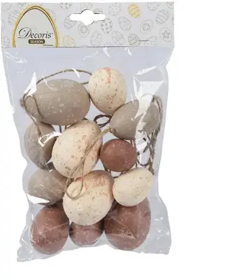 Decoris paashanger ei 6cm multi 12 stuks
