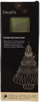Decoris papieren kerst ornament kerstboom 20cm groen - afbeelding 2