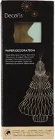 Decoris papieren kerst ornament kerstboom 20cm mint - afbeelding 2