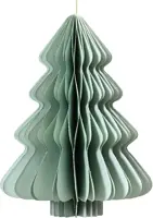 Decoris papieren kerst ornament kerstboom 20cm mint - afbeelding 1