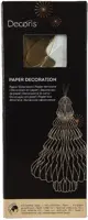 Decoris papieren kerst ornament kerstboom 20cm wit - afbeelding 2