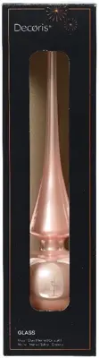 Decoris piek glas emaille 26cm poederroze - afbeelding 2