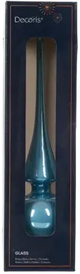 Decoris piek glas emaille 26cm suiker blauw - afbeelding 2