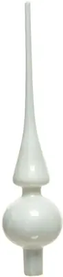 Decoris piek glas emaille 26cm winterwit - afbeelding 1