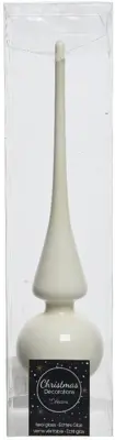 Decoris piek glas emaille 26cm wolwit - afbeelding 1