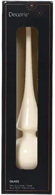 Decoris piek glas emaille 26cm wolwit - afbeelding 2