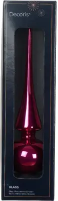 Decoris piek glas glans 26cm granaatappel - afbeelding 2