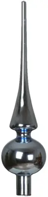 Decoris piek glas glans 26cm ijsblauw - afbeelding 1