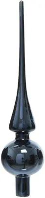 Decoris piek glas glans 26cm nachtblauw - afbeelding 1