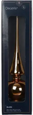 Decoris piek glas glans 26cm pecan bruin - afbeelding 2