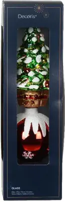 Decoris piek glas kerstboom 29cm multi - afbeelding 2