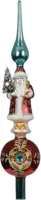 Decoris piek glas kerstman 40cm multi - afbeelding 1