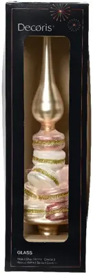 Decoris piek glas macarons 29.5cm goud - afbeelding 2