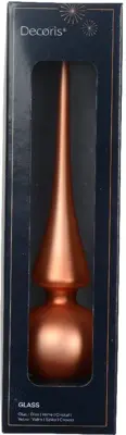 Decoris piek glas mat 26cm pompoen - afbeelding 2