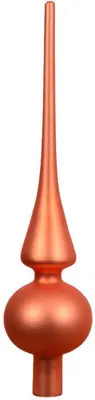 Decoris piek glas mat 26cm warm oranje