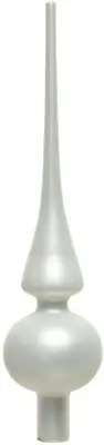 Decoris piek glas mat 26cm winterwit - afbeelding 1
