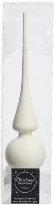 Decoris piek glas mat 26cm wolwit - afbeelding 1