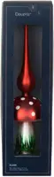 Decoris piek glas paddenstoel 31cm rood - afbeelding 2