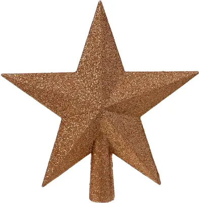 Decoris piek kunststof ster 19cm brandy - afbeelding 1