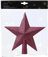 Decoris piek kunststof ster 19cm granaatappel - afbeelding 2