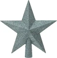 Decoris piek kunststof ster 19cm ijsblauw - afbeelding 1