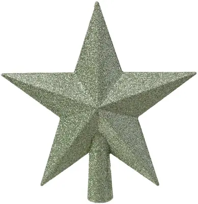 Decoris piek kunststof ster 19cm matcha groen - afbeelding 1