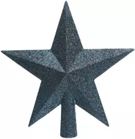 Decoris piek kunststof ster 19cm nachtblauw - afbeelding 1