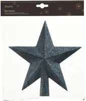 Decoris piek kunststof ster 19cm nachtblauw - afbeelding 2