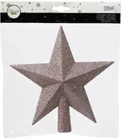 Decoris piek kunststof ster 19cm poederroze - afbeelding 2