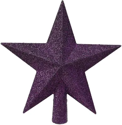 Decoris piek kunststof ster 19cm vijg - afbeelding 1