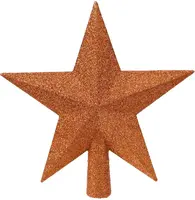 Decoris piek kunststof ster 19cm warm oranje - afbeelding 1