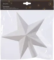 Decoris piek kunststof ster 19cm winterwit - afbeelding 2