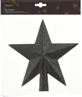 Decoris piek kunststof ster 19cm zwart - afbeelding 2
