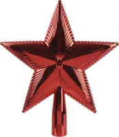 Decoris piek kunststof ster 21.5cm kerstrood