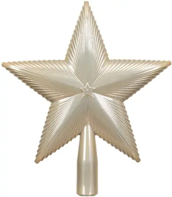 Decoris piek kunststof ster 21.5cm parel