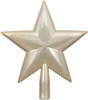 Decoris piek kunststof ster 21.5cm parel