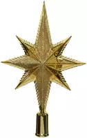 Decoris piek kunststof ster 25.5cm licht goud - afbeelding 1