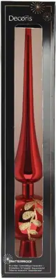 Decoris piek kunststof tak 30cm kerstrood - afbeelding 2