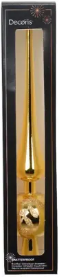 Decoris piek kunststof tak 30cm licht goud - afbeelding 2