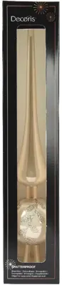 Decoris piek kunststof tak 30cm parel - afbeelding 2