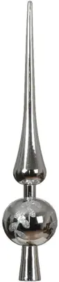Decoris piek kunststof tak 30cm zilver - afbeelding 1