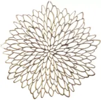 Decoris placemat bloem 38cm champagne 