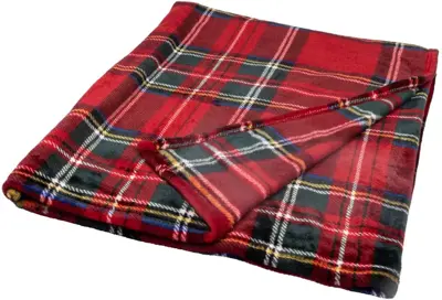 Decoris plaid ruit 150x200cm rood - afbeelding 4