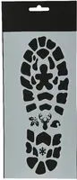 Decoris raamsticker schoenafdruk kerst zwart, wit  kopen?