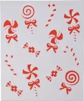 Decoris raamsticker zuurstok rood, wit  kopen?