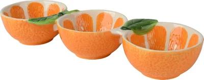 Decoris schaal keramiek sinaasappel 8x28x4cm oranje