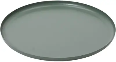 Decoris schaal metaal rond 42x2.5cm groen - afbeelding 1