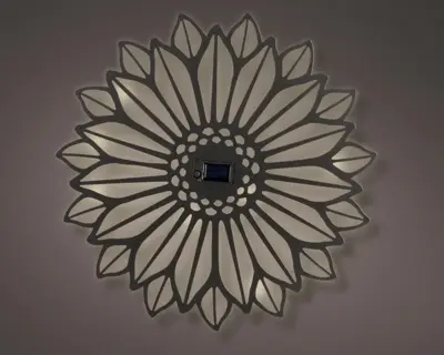 Decoris Solar bloem ijzer steady 37,3 cm x 37,5 cm x zwart - afbeelding 2
