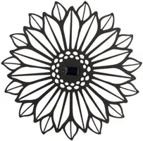 Decoris Solar bloem ijzer steady 37,3 cm x 37,5 cm x zwart - afbeelding 1